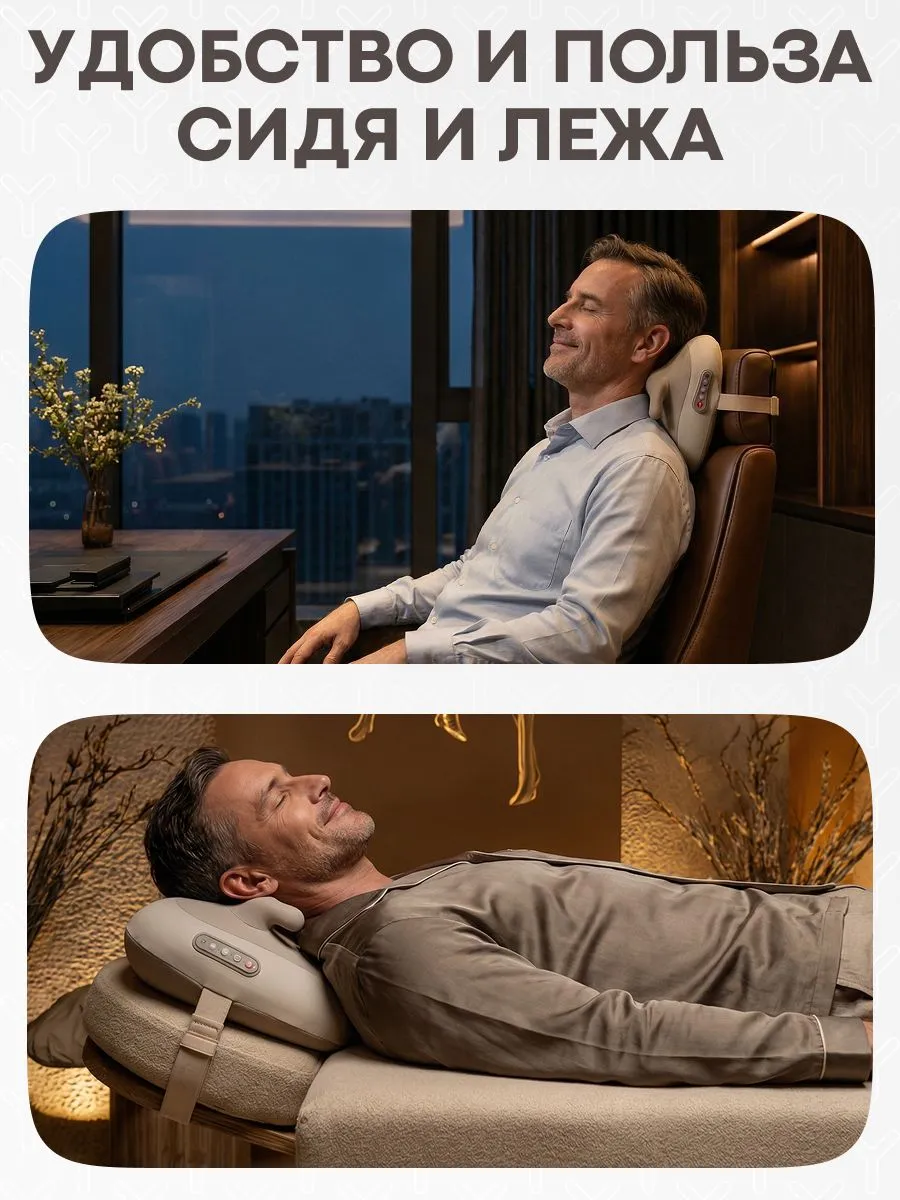 Массажная подушка Yamaguchi RelaxPRO для домашнего использования